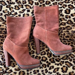 Cole Haan Brown Suede Platform Boot 5